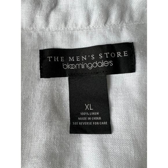 Bloomingdales Linen Tie Dyed Ombré Stripe Button Down Camp Nautical Shirt XL - Picture 4 of 5